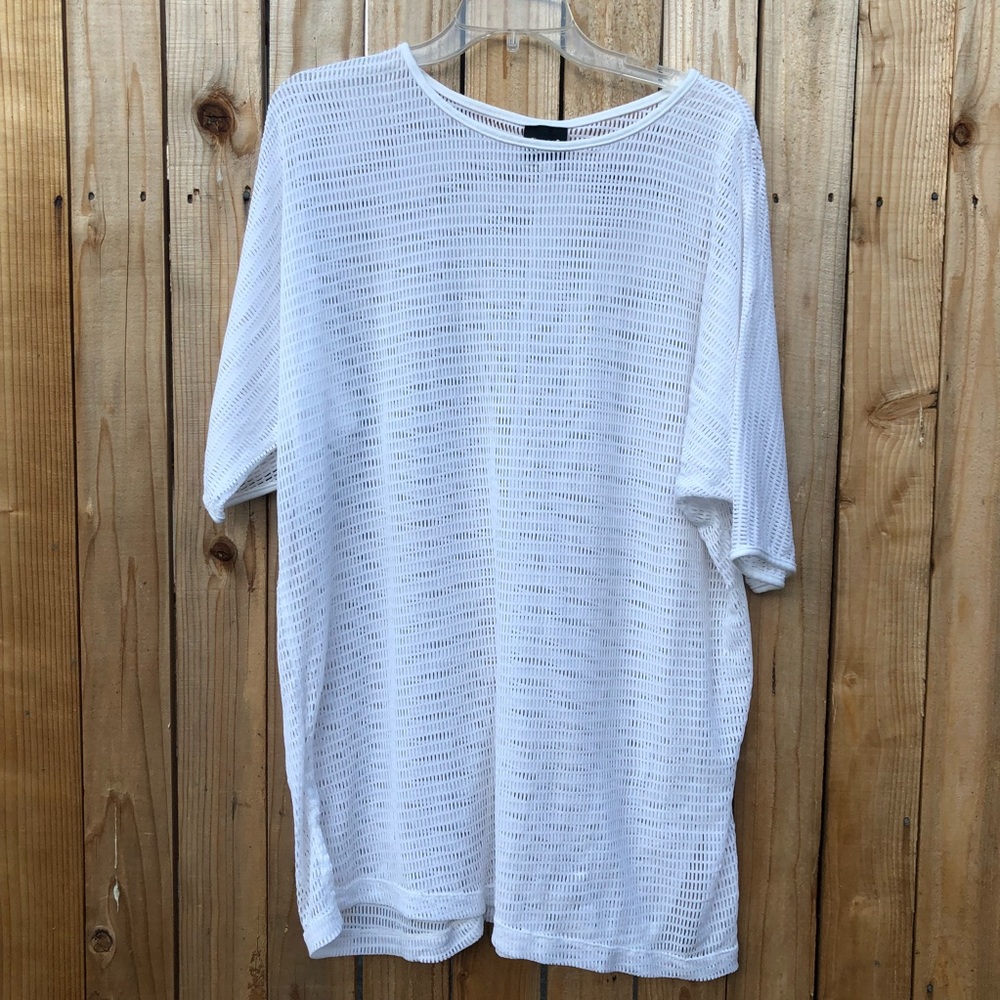 White swimsuit cover up, size L